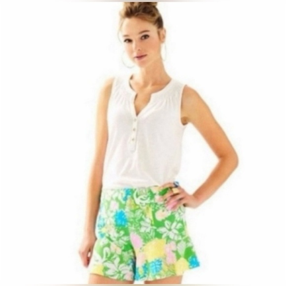 Lilly Pulitzer Folly Skort Hibiscus Stroll Print Size 00 - Picture 7 of 12